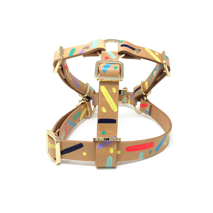 confetti dog harness (multi)