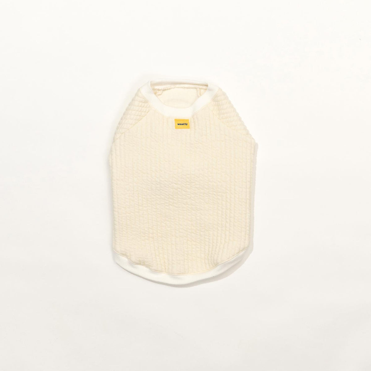 woof U ラグランスリーブキルティングスウェット OFFWHITE