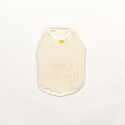 woof U ラグランスリーブキルティングスウェット OFFWHITE