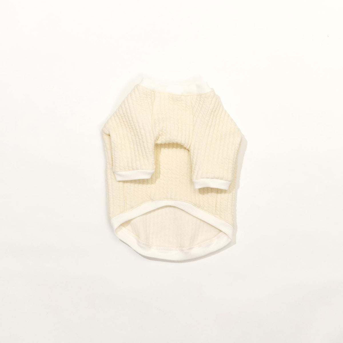 woof U ラグランスリーブキルティングスウェット OFFWHITE