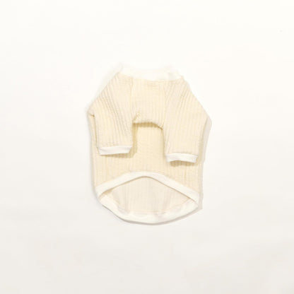 woof U ラグランスリーブキルティングスウェット OFFWHITE