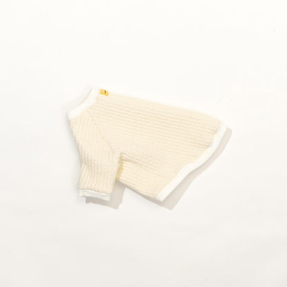 woof U ラグランスリーブキルティングスウェット OFFWHITE
