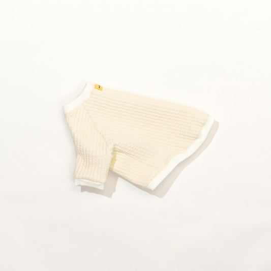 woof U ラグランスリーブキルティングスウェット OFFWHITE